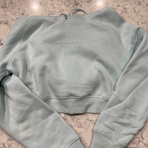 Alphalete light blue cropped hoodie